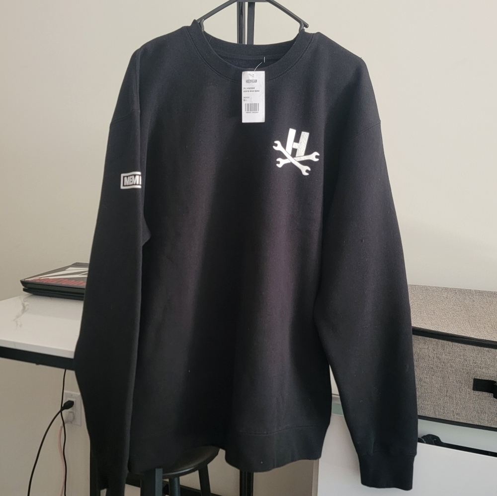 Black Crewneck Sweatshirt with Logo